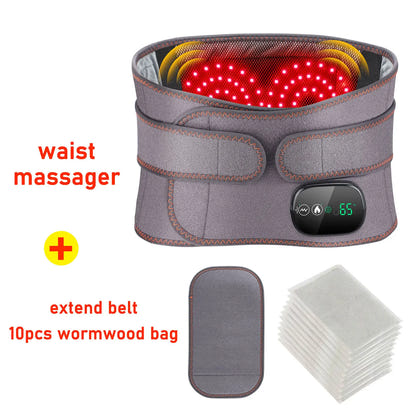 New Upgrade Electric Heating Waist Massager Support Belt Vibration Hot Compress Brace Belt Back Relax 3 Gears Adjustment