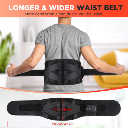New Upgrade Electric Heating Waist Massager Support Belt Vibration Hot Compress Brace Belt Back Relax 3 Gears Adjustment