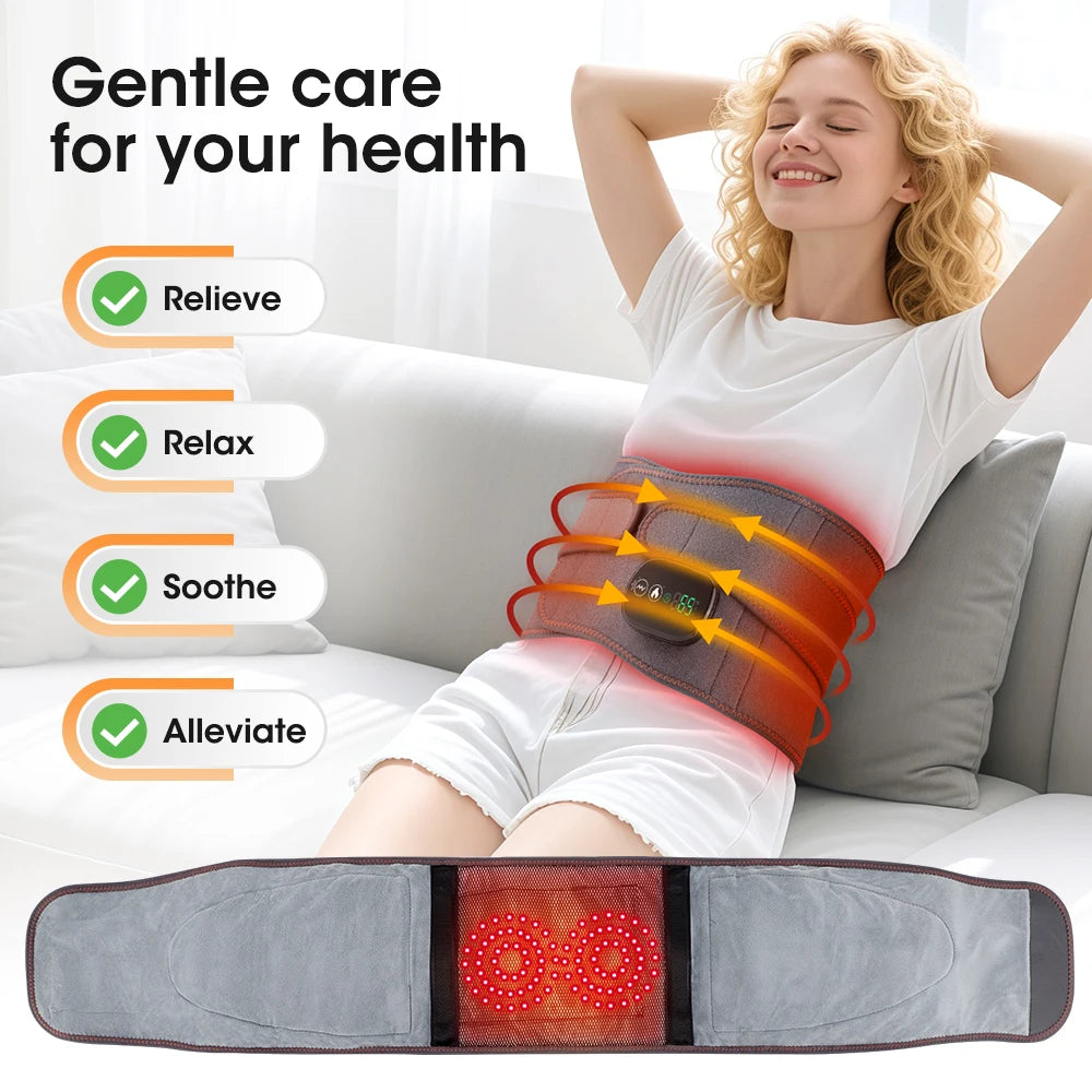 New Upgrade Electric Heating Waist Massager Support Belt Vibration Hot Compress Brace Belt Back Relax 3 Gears Adjustment