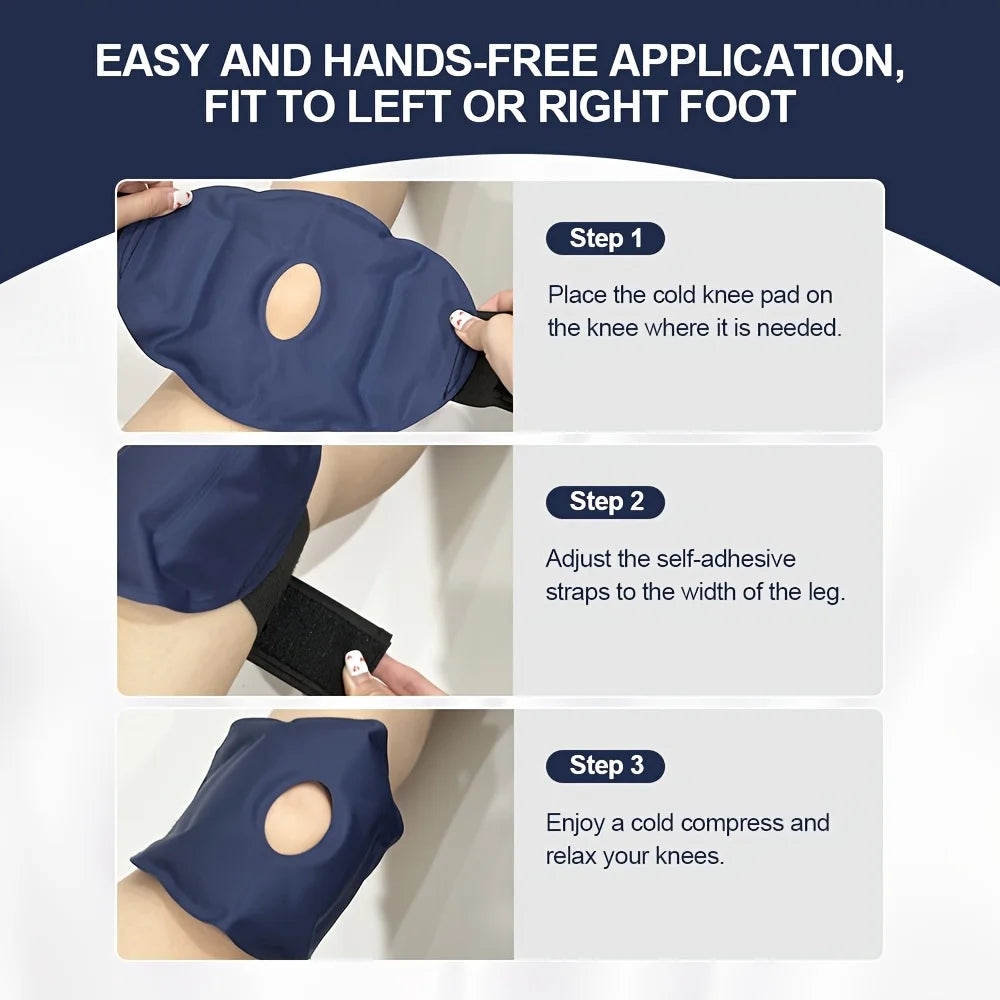 Reusable Knee Ice Pack Wrap Ice Pack for Knee Adjustable Cold Compress Cold Therapy Gel Pads for Pain Relief Sports Injuries