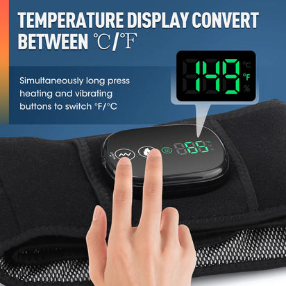 Heated Massage Belt Vibration Waist Massager with Red Light Extend Belt 3 Levels Heating for Relaxation And Comfort