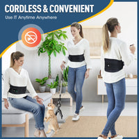 Heated Massage Belt Vibration Waist Massager with Red Light Extend Belt 3 Levels Heating for Relaxation And Comfort