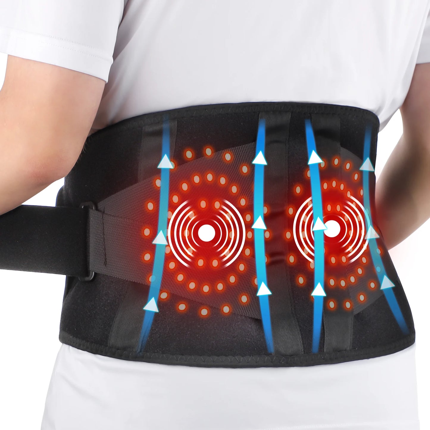 New Upgrade Electric Heating Waist Massager Support Belt Vibration Hot Compress Brace Belt Back Relax 3 Gears Adjustment