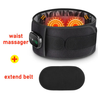 New Upgrade Electric Heating Waist Massager Support Belt Vibration Hot Compress Brace Belt Back Relax 3 Gears Adjustment
