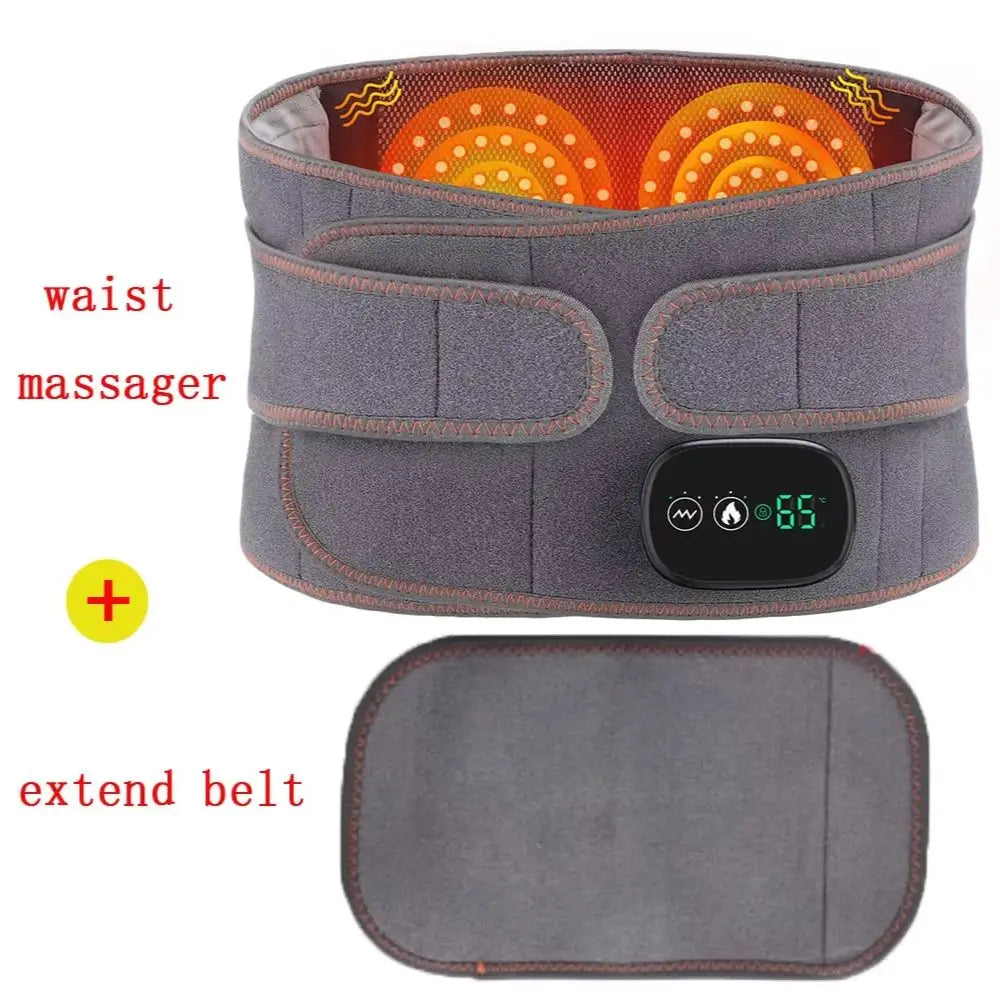 New Upgrade Electric Heating Waist Massager Support Belt Vibration Hot Compress Brace Belt Back Relax 3 Gears Adjustment