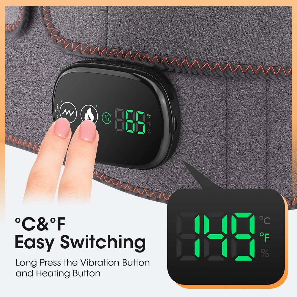 New Upgrade Electric Heating Waist Massager Support Belt Vibration Hot Compress Brace Belt Back Relax 3 Gears Adjustment